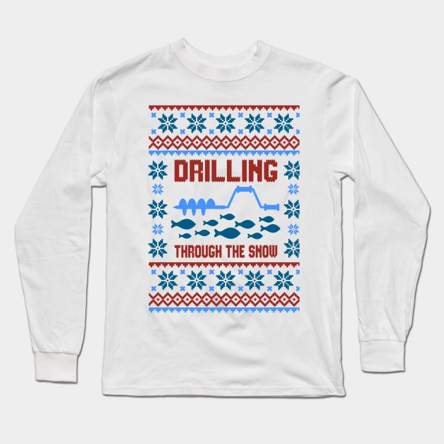 drilling through the snow Long Sleeve T-Shirt by Hobbybox